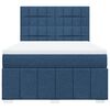 vidaXL Boxspringbett mit Matratze Blau 140x200 cm Stoff