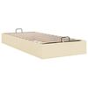 vidaXL Ottoman-Bett ohne Matratze Creme 90x190 cm Stoff