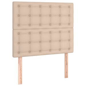vidaXL Kopfteil Cappuccino 80x5x118/128 cm Kunstleder