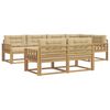 vidaXL Outdoor-Sofagarnitur mit Kissen 6 pcs Wei&szlig; und Beige Polyester