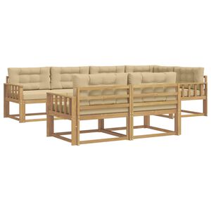 vidaXL Outdoor-Sofagarnitur mit Kissen 6 pcs Wei&szlig; und Beige Polyester