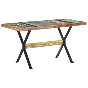 vidaXL Esstisch 140x70x76 cm Altholz Massiv