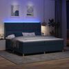 vidaXL Boxspringbett mit Matratze mit LED Blau 200 x 200 cm Stoff
