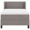 vidaXL Boxspringbett mit Matratze Taupe 100 x 200 cm Stoff