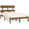 vidaXL Massivholzbett Honigbraun 140x190 cm