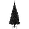 vidaXL Weihnachtsbaum mit 300 LEDs mit St&auml;nder Schwarz 210 cm PVC