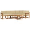 vidaXL Outdoor-Sofagarnitur mit Kissen 7 pcs Natur und Beige
