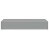 vidaXL Wandregale mit Schubladen 2 Stk. Grau 60x23,5x10 cm MDF