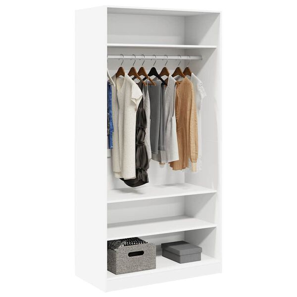 vidaXL Kleiderschrank Wei&szlig; 100&times;50&times;200 cm Holzwerkstoff