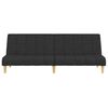 vidaXL Schlafsofa 2-Sitzer Schwarz Stoff
