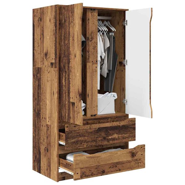 vidaXL Badezimmerschrank Altholz 79,5 x 49 x 156 cm Holzwerkstoff