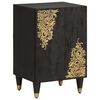 vidaXL Badezimmerschrank Schwarz 38 x 33 x 58 cm Massivholz Mango