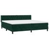 vidaXL Boxspringbett mit Matratze Dunkelgr&uuml;n 200x200 cm Samt