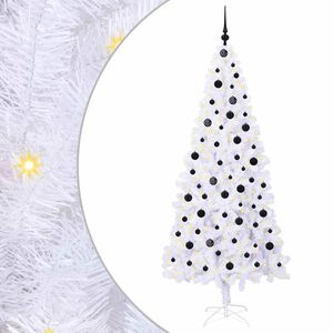 vidaXL K&uuml;nstlicher Weihnachtsbaum Wei&szlig; 210 cm PVC und Stahl