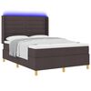 vidaXL Boxspringbett mit Matratze Braun 140 x 190 cm Stoff