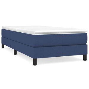 vidaXL Boxspringbettgestell Blau 100x200 cm Stoff