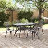vidaXL Garten Essgruppe 5 pcs Schwarz Aluminium