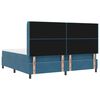 vidaXL Boxspringbett mit Matratze mit Kopfteil Blau 200 x 200 cm Samt