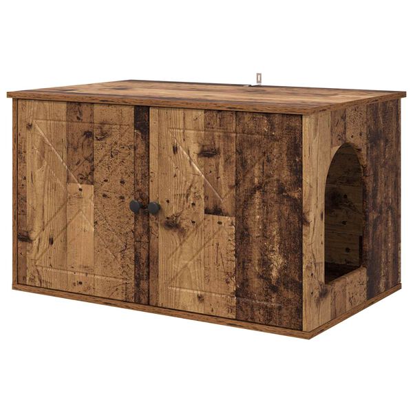 vidaXL Katzenhaus Altholz 85 x 55 x 50 cm Holzwerkstoff