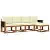 vidaXL Outdoor-Sofagarnitur 5 stk. Natur und Creme Polyester
