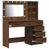 vidaXL Schminktisch mit Regal Braun 78,5 x 41 x 135 cm Holzwerkstoff