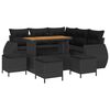 vidaXL Gartensofa-set 9 pcs Schwarz Poly-Rattan