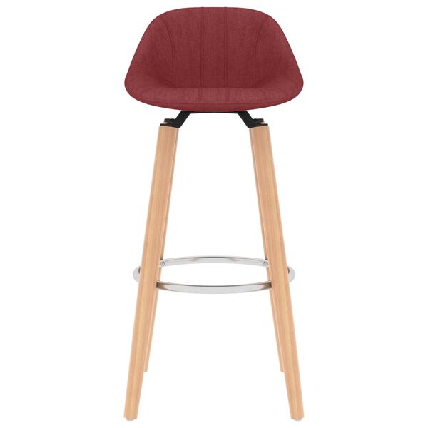 vidaXL Barhocker 2 Stk. Weinrot Stoff
