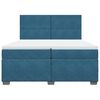 vidaXL Boxspringbett mit Matratze Blau 200x200 cm Samt