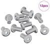 vidaXL Schraube mit Sperre Uni 12 Stk. Silber M6 x 12 mm Stahl