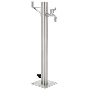 vidaXL Garten-Wassers&auml;ule Edelstahl Rund 65 cm