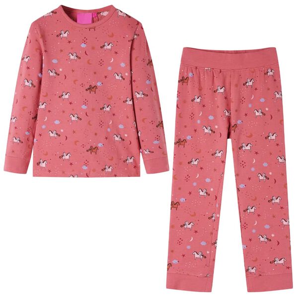 Kinderpyjama mit Langen &Auml;rmeln Altrosa 104