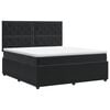 vidaXL Boxspringbett mit Matratze Schwarz 140 x 190 cm Samt