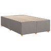 vidaXL Boxspringbett mit Matratze Taupe 120x200 cm Stoff