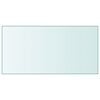 vidaXL Tischplatte Transparent 50x100 cm Hartglas