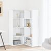 vidaXL Eck-B&uuml;cherregal 4 Etagen Wei&szlig; 85x85x140 cm Holzwerkstoff