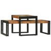 vidaXL Couchtisch 2 pcs Braun 48 x 40 x 40 cm Massivholz Akazie