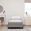 vidaXL Boxspringbett mit Matratze Taupe 80 x 200 cm Stoff