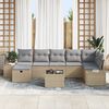vidaXL Sofa Set mit Kissen 7 pcs Poly-Rattan