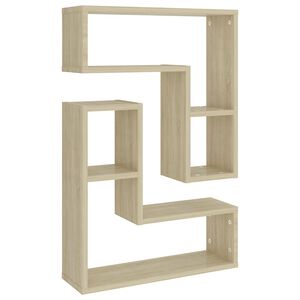 vidaXL Wandregale 2 Stk. Sonoma-Eiche 50x15x50 cm Holzwerkstoff