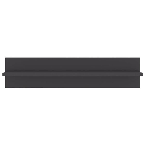 vidaXL Wandregale 4 Stk. Hochglanz-Grau 80x11,5x18 cm Holzwerkstoff