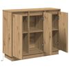 vidaXL LED-Sideboard Artisan-Eiche 90 x 32 x 75 cm Holzwerkstoff