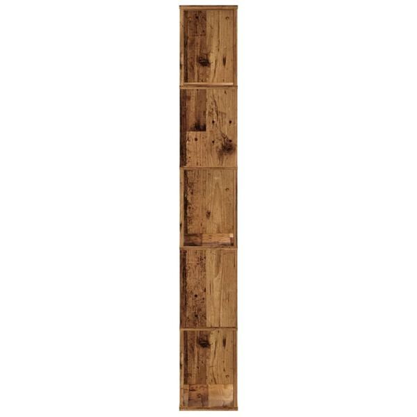 vidaXL B&uuml;cherregal 5 B&ouml;den Altholz 45x23,5x162,5 cm Holzwerkstoff