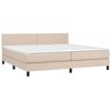 vidaXL Boxspringbett mit Matratze & LED Cappuccino-Braun 200x200cm