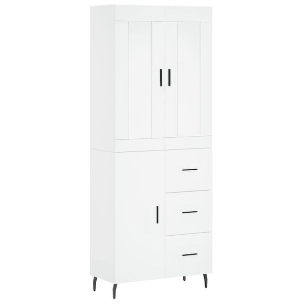 vidaXL Highboard Wei&szlig; 69,5x34x180 cm Holzwerkstoff
