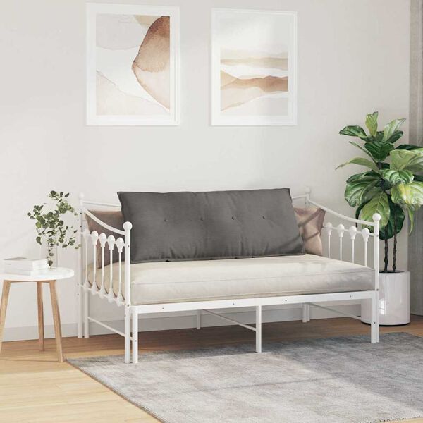 vidaXL R&uuml;ckenkissen Hellgrau 120 x 50 cm Cordstoff