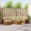 vidaXL Sofagarnituren 8 pcs Natur und Beige Massivholz Akazie