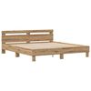 vidaXL Bettgestell Artisan-Eiche 200 x 200 cm Holzwerkstoff