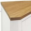 vidaXL Eckschrank 59x45x80 cm Massivholz Eiche