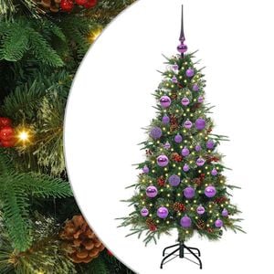 vidaXL K&uuml;nstlicher klappbarer Weihnachtsbaum Gr&uuml;n 120 cm PE und PVC