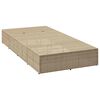 vidaXL Sonnenliege mit schwebender Auflage Beige Poly Rattan